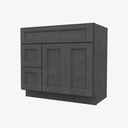 TS-S3621BDL-34-1/2"" Sink Base Combo Vanity with Left Drawer | Forevermark Townsquare Grey