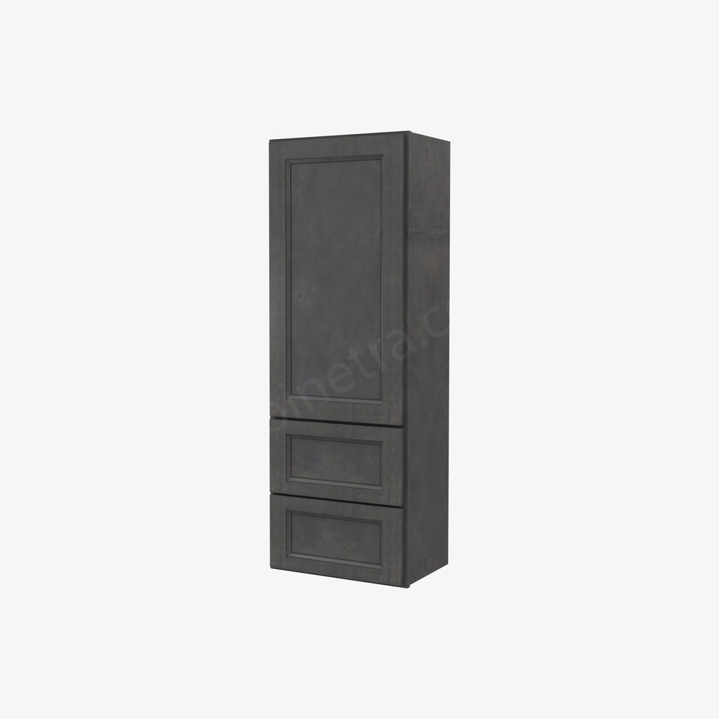 TS-W2D1854 Wall Cabinet With 2 Built-In Drawers | Forevermark Townsquare Grey
