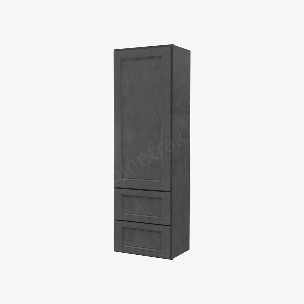 TS-W2D1860 Wall Cabinet With 2 Built-In Drawers | Forevermark Townsquare Grey
