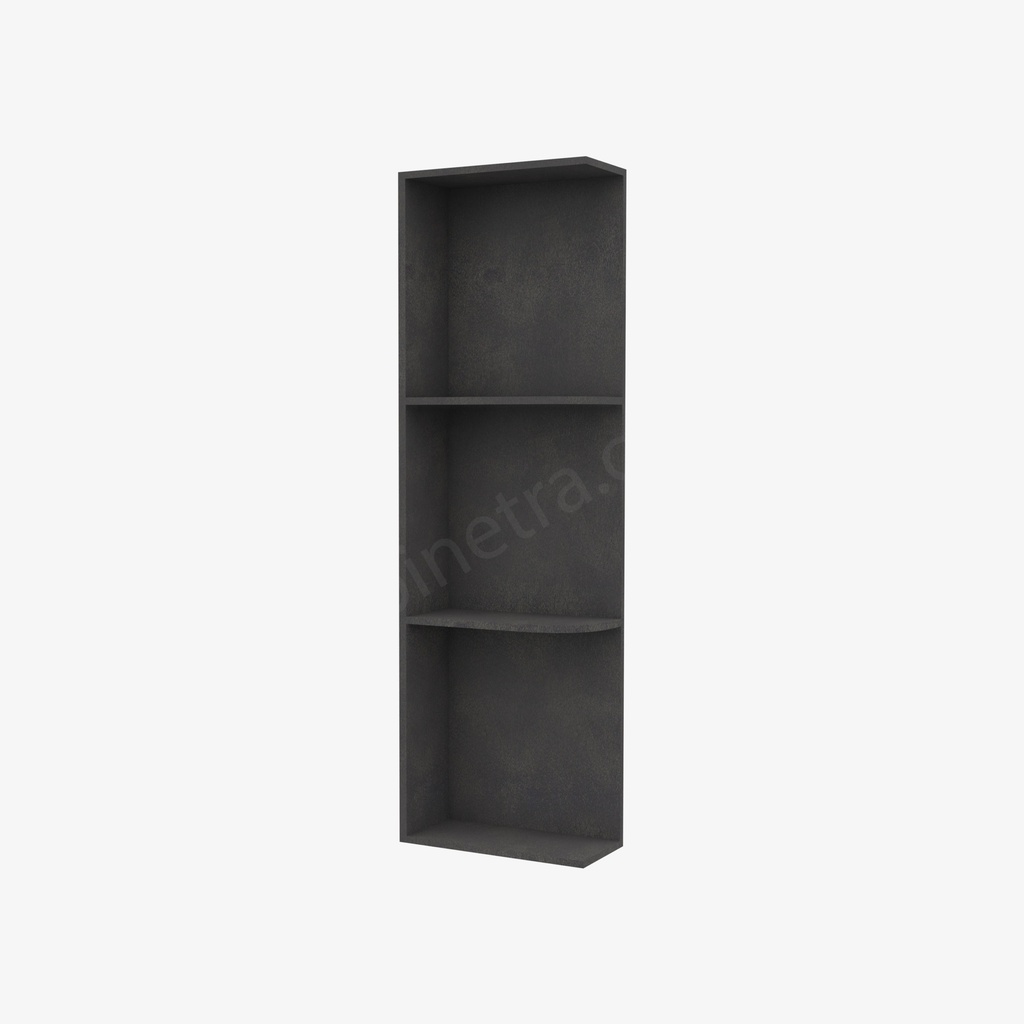 TS-WES536 Wall End Shelf with Open Shelves | Forevermark Townsquare Grey