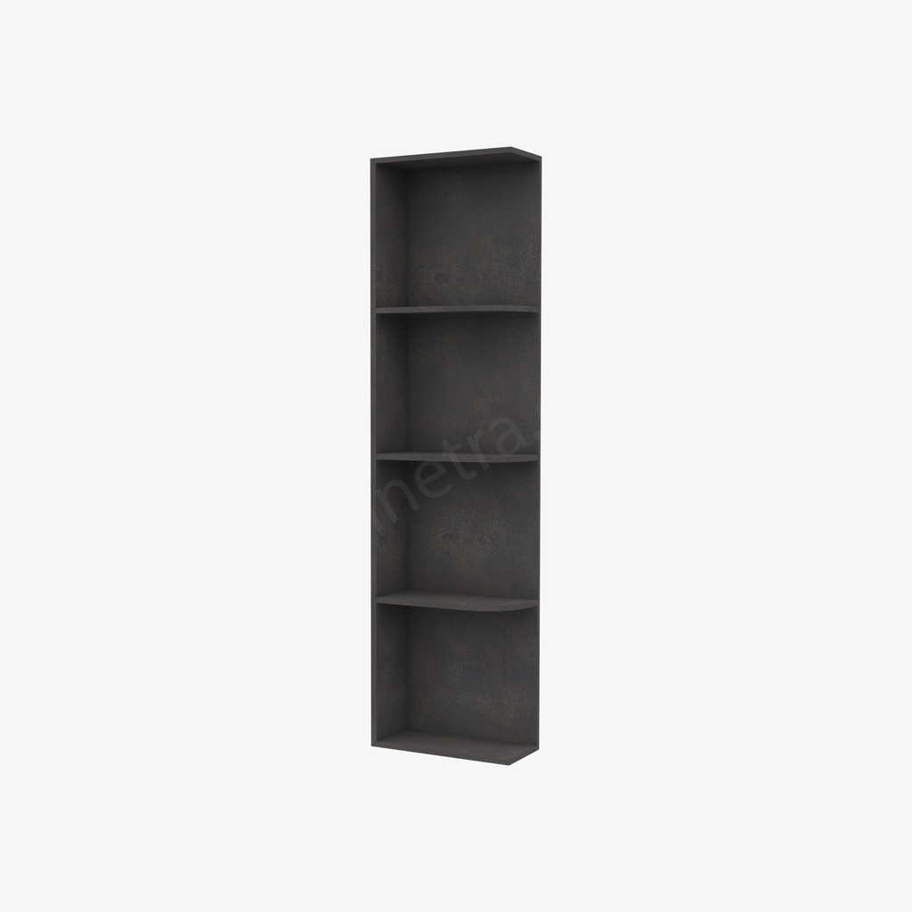 TS-WES542 Wall End Shelf with Open Shelves | Forevermark Townsquare Grey