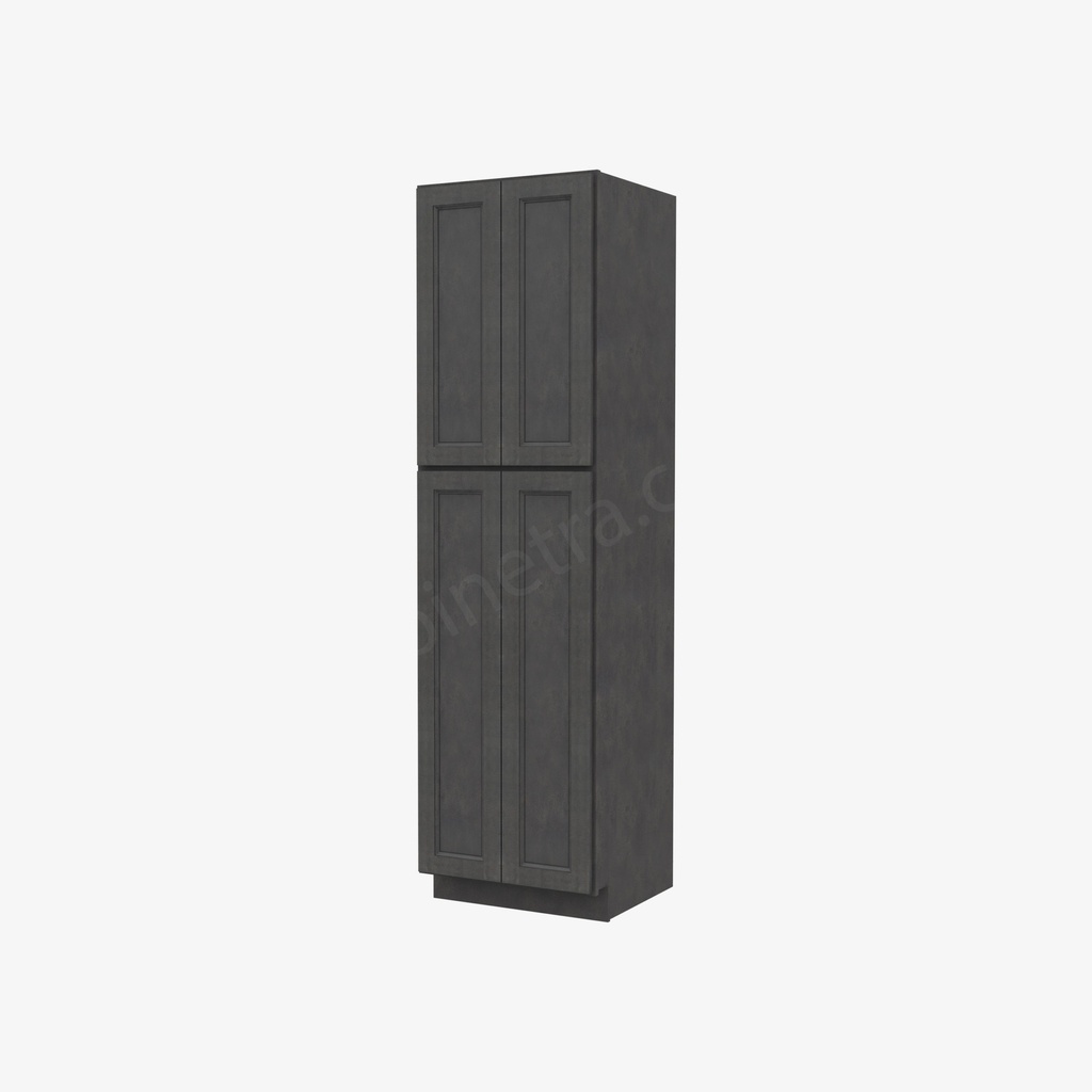 TS-WP2490B Tall Wall Pantry Cabinet with Butt Doors | Forevermark Townsquare Grey