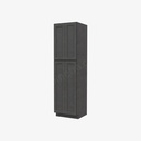 TS-WP2490B Tall Wall Pantry Cabinet with Butt Doors | Forevermark Townsquare Grey