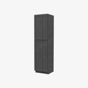 TS-WP2496B Tall Wall Pantry Cabinet with Butt Doors | Forevermark Townsquare Grey