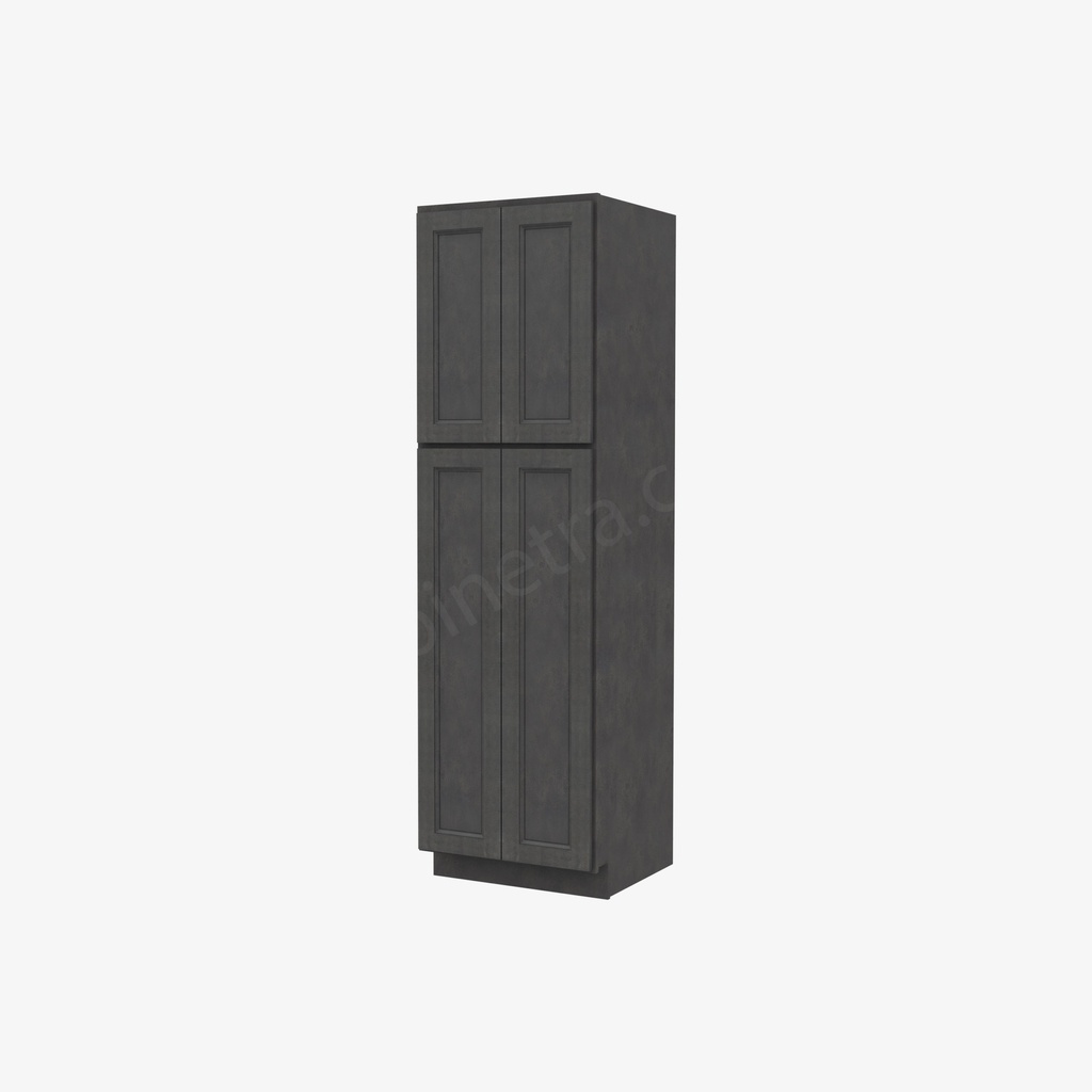 TS-WP2484B Tall Wall Pantry Cabinet with Butt Doors | Forevermark Townsquare Grey