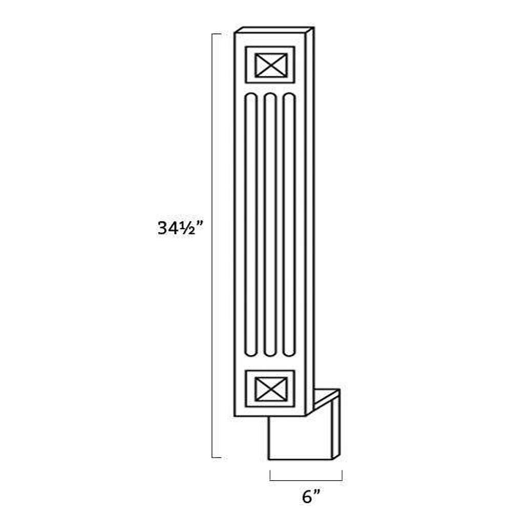 AW-A6BF Fluted Decorative Base Filler | Forevermark Ice White Shaker