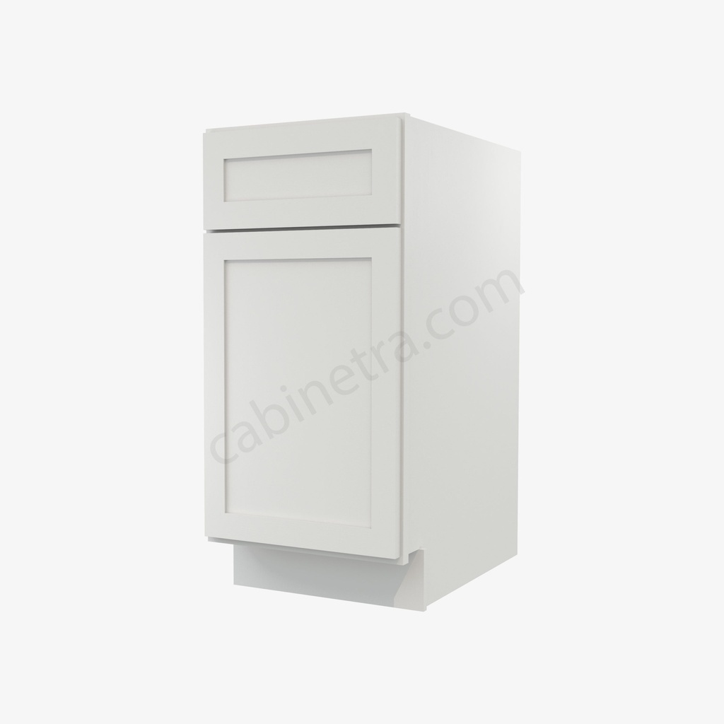AW-B15 Single Door Base Cabinet | Forevermark Ice White Shaker