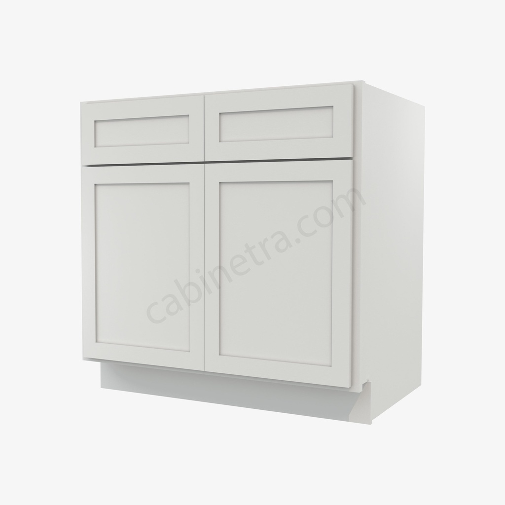 AW-B33B Double Door Base Cabinet | Forevermark Ice White Shaker