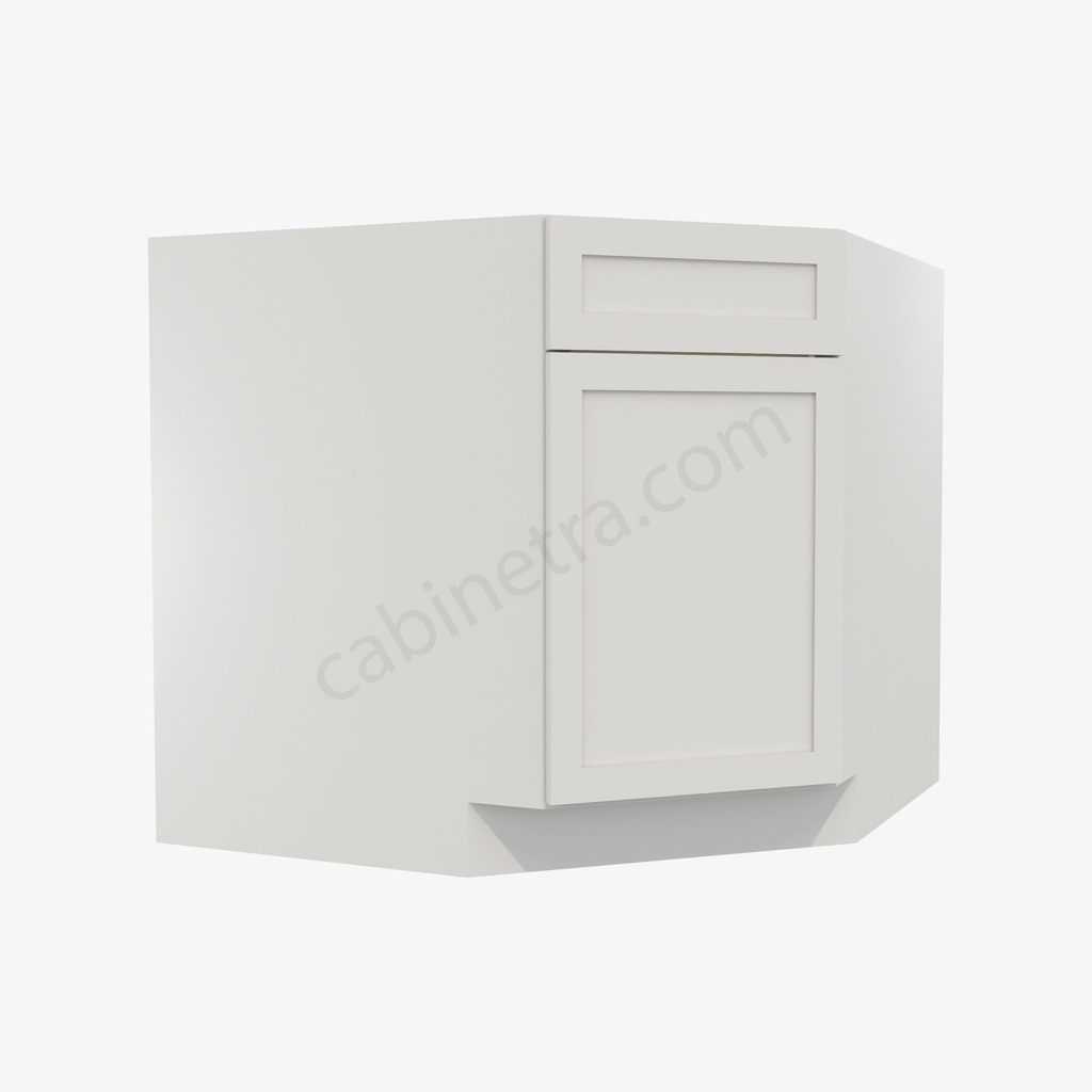 AW-BDCF36 Base Diagonal Corner Sink Cabinet | Forevermark Ice White Shaker