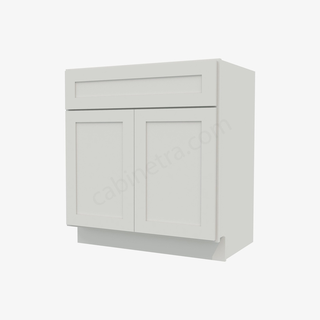 AW-S3021B-34-1/2"" Sink Base Vanity with Drawers | Forevermark Ice White Shaker