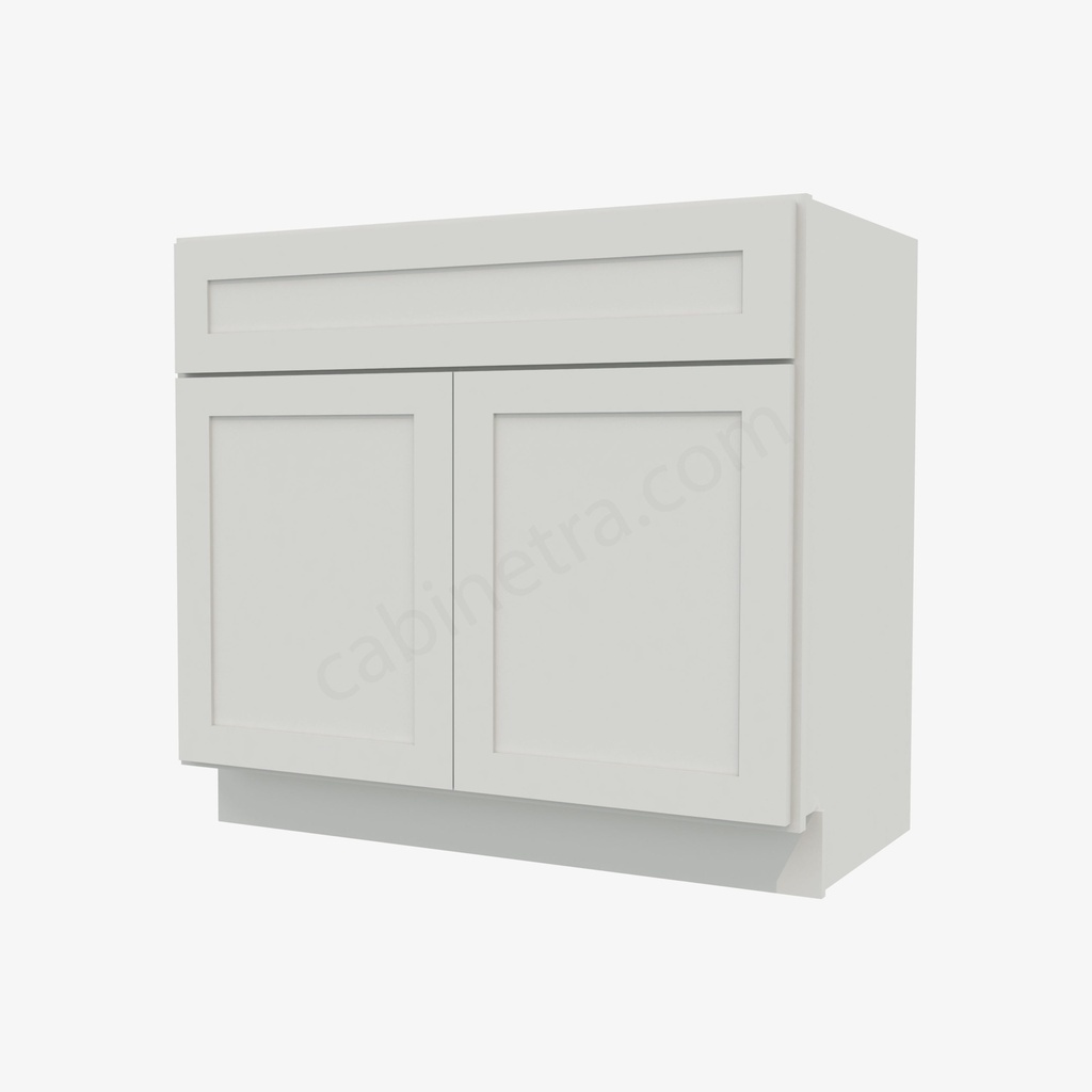 AW-S3621B-34-1/2"" Sink Base Vanity with Drawers | Forevermark Ice White Shaker
