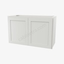 AW-W3018B Double Door Wall Cabinet | Forevermark Ice White Shaker