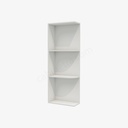 AW-WES530 Wall End Shelf with Open Shelves | Forevermark Ice White Shaker