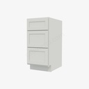 AW-DB15(3) 3 Drawer Pack Base Cabinet | Forevermark Ice White Shaker