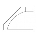 AB-CM96K-4 Crown Molding with Large Cove Detail | Forevermark Lait Gray Shaker