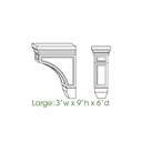 AB-CORBEL59 Decorative Large Corbell | Forevermark Lait Gray Shaker