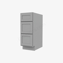 AB-DB12(3) 3 Drawer Pack Base Cabinet | Forevermark Lait Gray Shaker