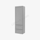 AB-W2D1860 Wall Cabinet With 2 Built-In Drawers | Forevermark Lait Gray Shaker