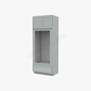 AN-OM3390B Tall Double Oven / Oven Microwave Cabinet | Forevermark Nova Light Grey Shaker