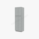 AN-WP2484B Tall Wall Pantry Cabinet with Butt Doors | Forevermark Nova Light Grey Shaker