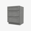 TG-DB24(3) 3 Drawer Pack Base Cabinet | Forevermark Midtown Grey