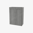 TG-W2736B Double Door Wall Cabinet | Forevermark Midtown Grey