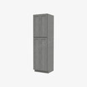TG-WP2490B Tall Wall Pantry Cabinet with Butt Doors | Forevermark Midtown Grey