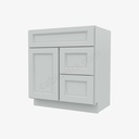 TW-S3021B-34-1/2"" Sink Base Vanity with Drawers | Forevermark Uptown White