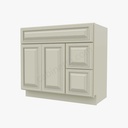 SL-S3621BDR-34-1/2"" Sink Base Combo Vanity with Right Drawer | Forevermark Signature Pearl