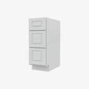 GW-DB12(3) 3 Drawer Pack Base Cabinet | Forevermark Gramercy White