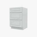 GW-DB21(3) 3 Drawer Pack Base Cabinet | Forevermark Gramercy White