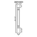 GW-LEG75 B3x3 Trimmable Full Decor Leg | Forevermark Gramercy White
