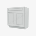 GW-S3021B-34-1/2"" Sink Base Vanity with Drawers | Forevermark Gramercy White