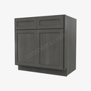 AG-B33B Double Door Base Cabinet | Forevermark Greystone Shaker