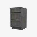 AG-DB18(3) 3 Drawer Pack Base Cabinet | Forevermark Greystone Shaker