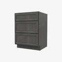 AG-DB24(3) 3 Drawer Pack Base Cabinet | Forevermark Greystone Shaker