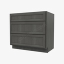 AG-DB36(3) 3 Drawer Pack Base Cabinet | Forevermark Greystone Shaker
