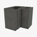 AG-LS3612S (EZR3612) Easy (EZ) Reach Lazy Susan Base Corner Cabinet | Forevermark Greystone Shaker