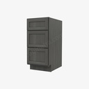 AG-DB15(3) 3 Drawer Pack Base Cabinet | Forevermark Greystone Shaker