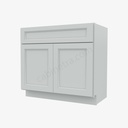 TW-S3621B-34-1/2"" Sink Base Vanity with Drawers | Forevermark Uptown White