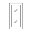 SL-W2442BGD Wall Glas Door with No Mullion and with Clear Glass | Forevermark Signature Pearl