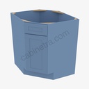 AX-BDCF36 Base Diagonal Corner Sink Cabinet | Forevermark Xterra Blue Shaker