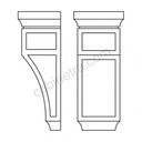 AX-CORBEL75M Decorative Medium Corbell | Forevermark Xterra Blue Shaker