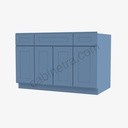 AX-S4821B12D-34-1/2"" Sink Base Combo Vanity with Drawers | Forevermark Xterra Blue Shaker