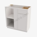 PW-BBLC42/45-39""W Base Blind Corner Cabinet | Forevermark Petit White