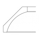 PW-CM96K-4 Crown Molding with Large Cove Detail | Forevermark Petit White