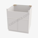 PW-FSB36B Farm Sink Base Cabinet | Forevermark Petit White