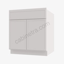 PW-S2421B-34-1/2"" Sink Base Vanity with Drawers | Forevermark Petit White