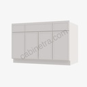 PW-S4821B12D-34-1/2"" Sink Base Combo Vanity with Drawers | Forevermark Petit White