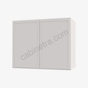 PW-W3342B Double Door Wall Cabinet | Forevermark Petit White